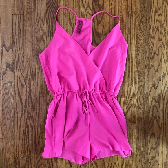 Boohoo Dresses & Skirts - Boohoo Hot Pink Romper SIZE:  US 8